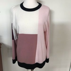 Kate spade color block wool pullover sweater